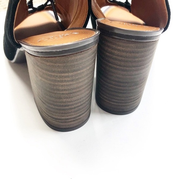 Franco Sarto Lace Up Peep Toe Heels Black Size 8.5 - Picture 7 of 8